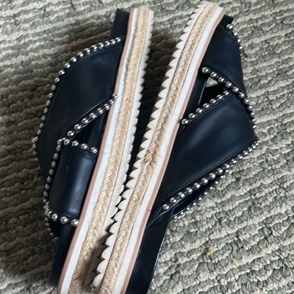 Zara Studded Chunky Espadrille Slip on Sandals - Picture 9 of 10